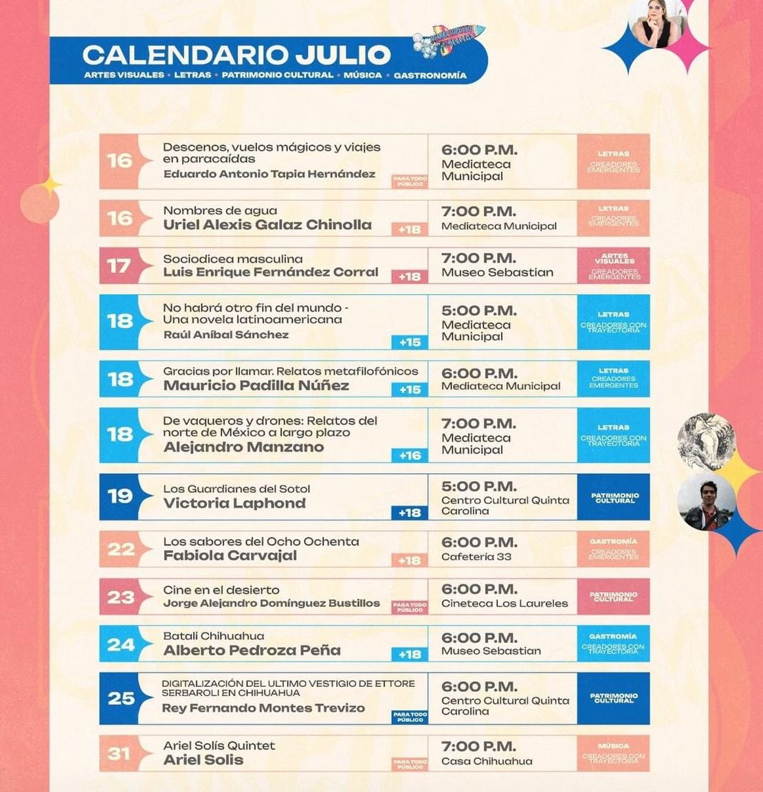 ¡Acompáñanos este viernes 18 de julio en la Mediateca!